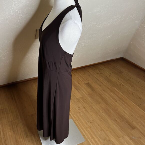 Vintage Perseption Halter Dress Womens Medium Brown Y2k USA Whimsical - Picture 6 of 8